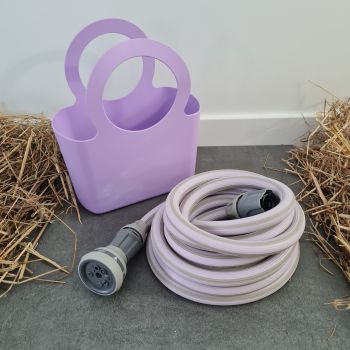 Tuyau de jardin extensible avec douchette - style italien lilas (5-15m)