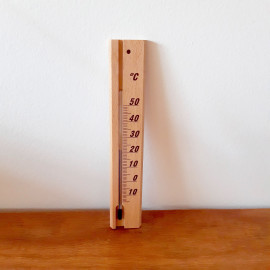 Thermomètre bois 20 cm