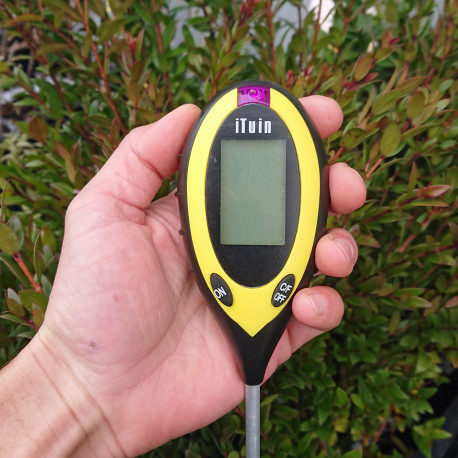 Testeur de Sol pH d'humidité Température Lumineuse 4 en 1 pH Meter de Sol  Humidité Testeur Terre Electronique pour Jardin Plantes Jaune