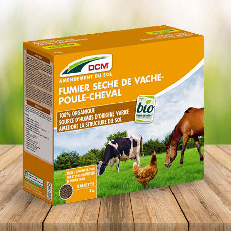 Engrais organique - Fumier de vache, poule et cheval