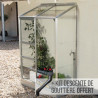 Serre de jardin MÉLISSA adossée 0,90 m² en verre trempé