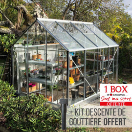 Serre de jardin en verre trempé ALLIUM 4,90 m²