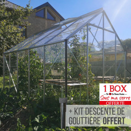 Serre de jardin en verre trempé CARVI 8,10 m²