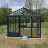 Serre de jardin en verre trempé LUXIA 14,10 m² - Coloris RAL au choix