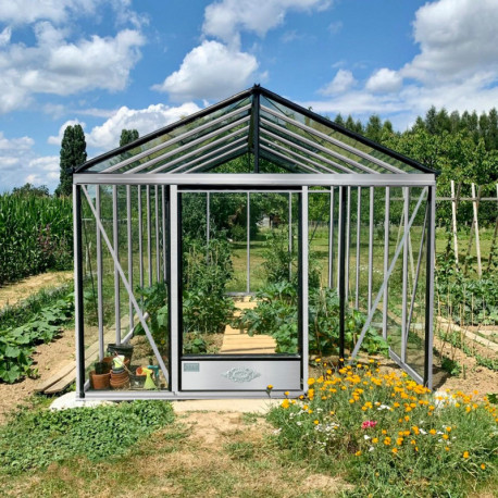 Serre de jardin 4 m² en polycarbonate 4 mm et aluminium