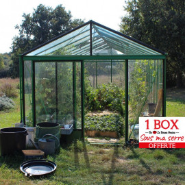 Serre de jardin en verre trempé LUXIA 18,70 m² - Coloris RAL au choix