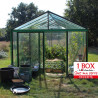 Serre de jardin en verre trempé LUXIA 18,70 m² - Coloris RAL au choix