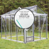 Serre de jardin en verre trempé 4 mm LUXIA 14,30 m² - Coloris RAL au choix