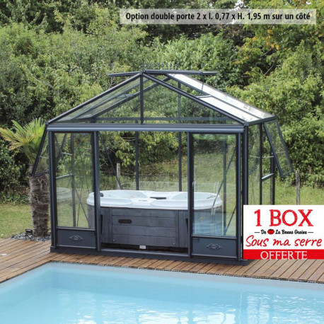 Serre de jardin LUXIA 1,60 m - Aluminium laqué