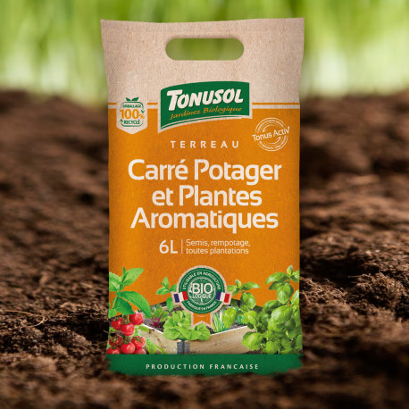 Terreau carré potager et plantes aromatiques bio 6L - La Bonne Graine